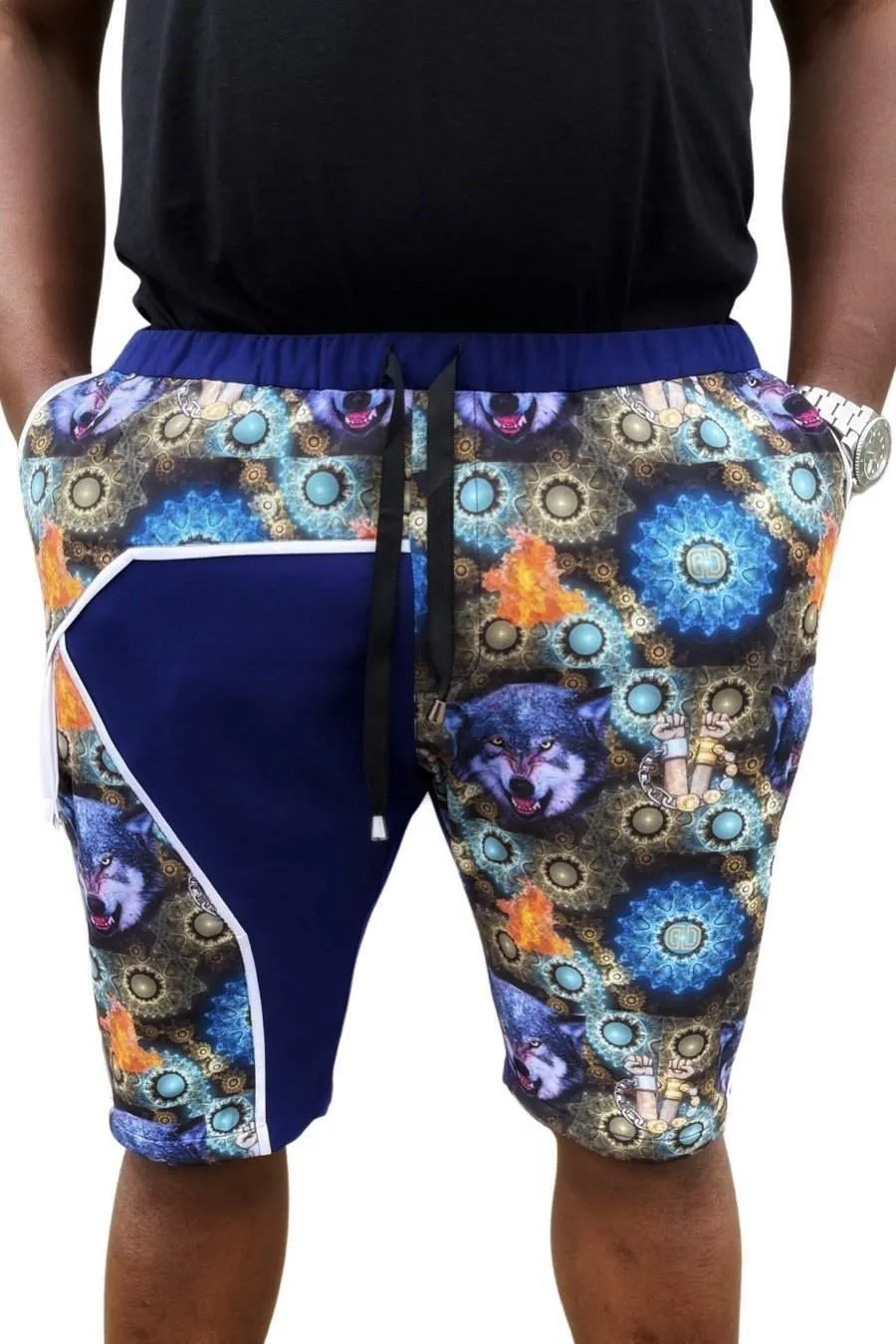 African Shorts Blue