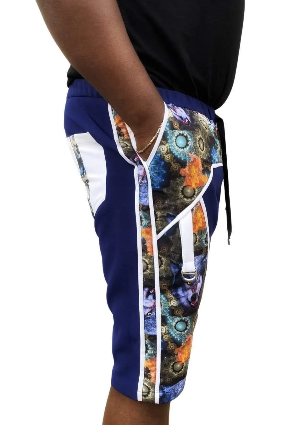 African Shorts Blue