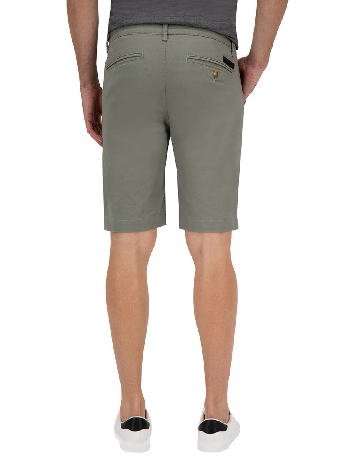 Bermuda de Gabardina Premium - Gris Medio