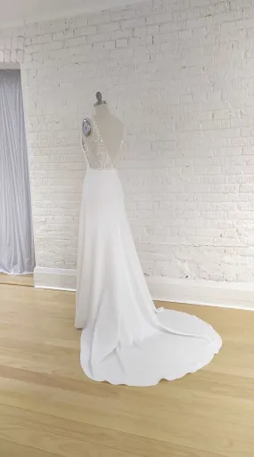 BLAKE Off the Rack Crepe Wedding Dress