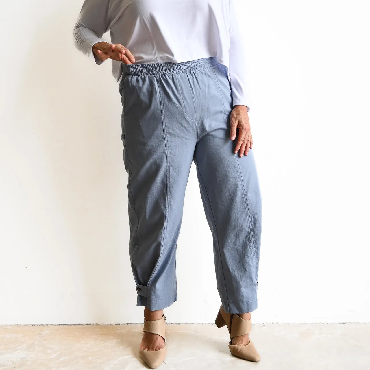 Button Cuff Cotton Trouser