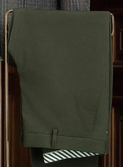 Checked Wool Jacket & Olive Trousers