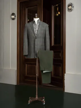 Checked Wool Jacket & Olive Trousers