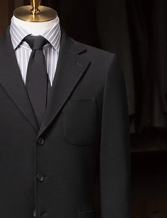 Classic Black Tailored Suit Jacket & Trousers