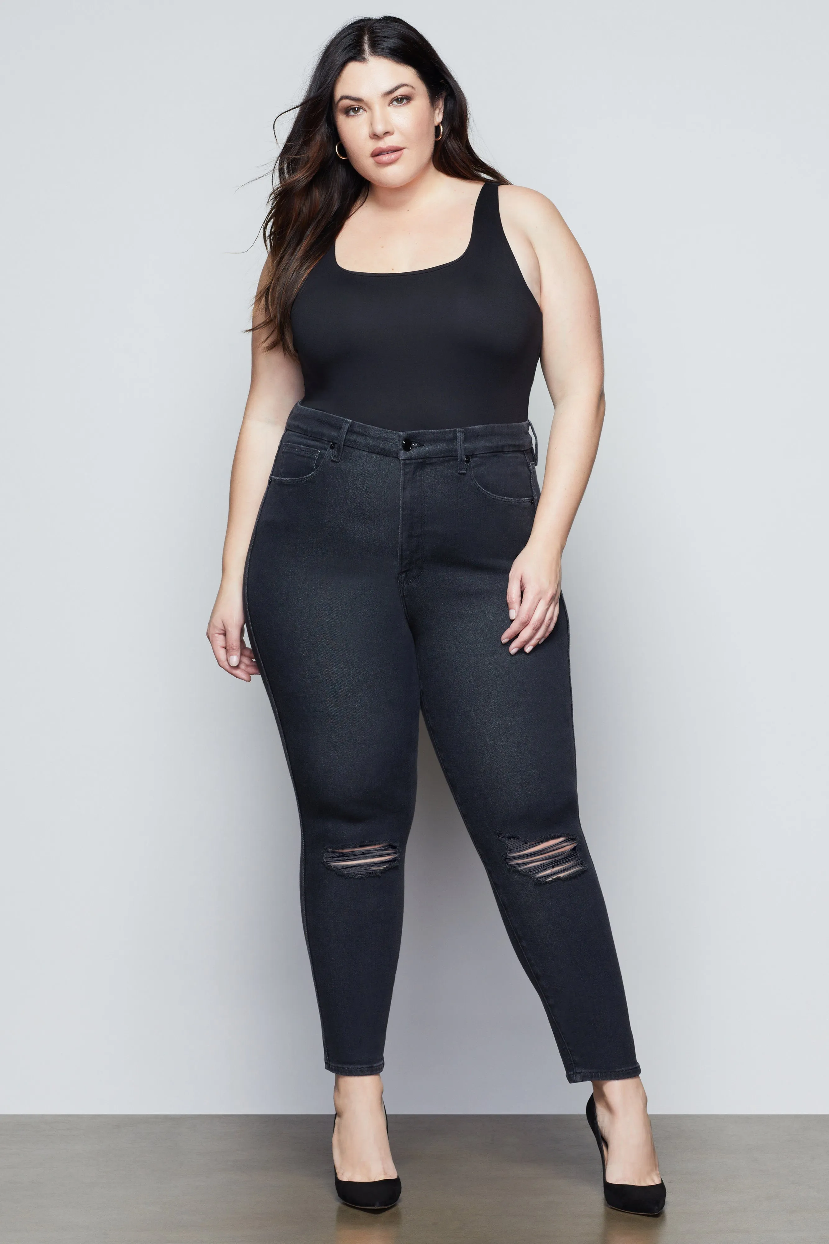 GOOD CURVE SKINNY CROP | BLACK090