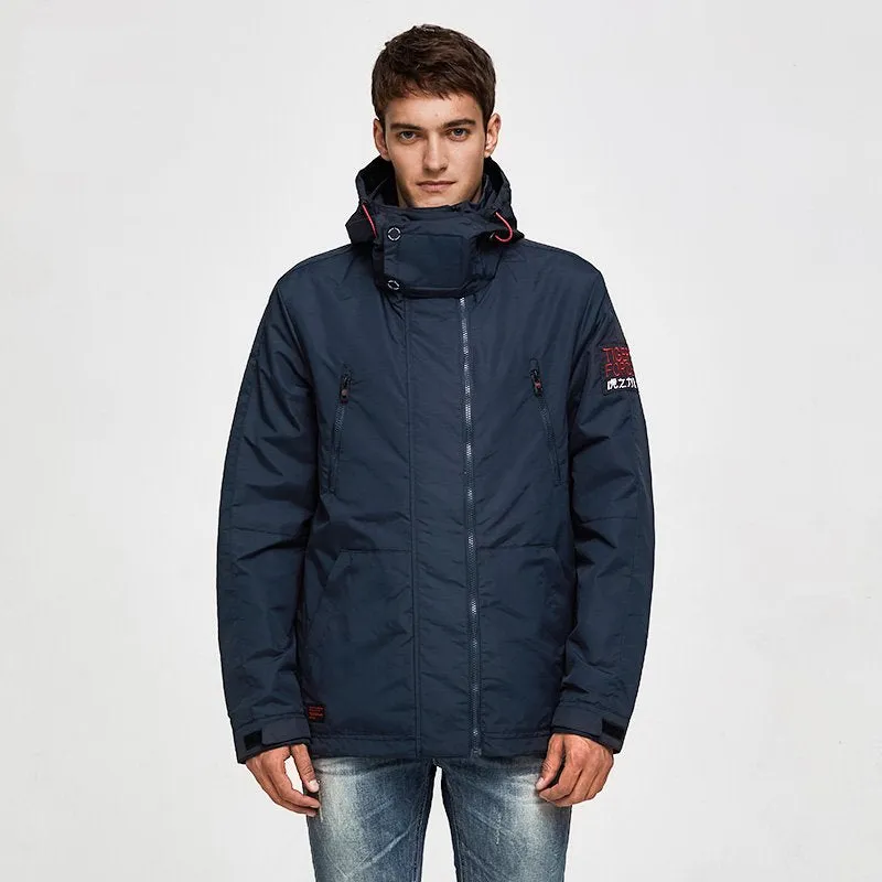Men's Spring Casual Waterproof Hooded Windbreaker