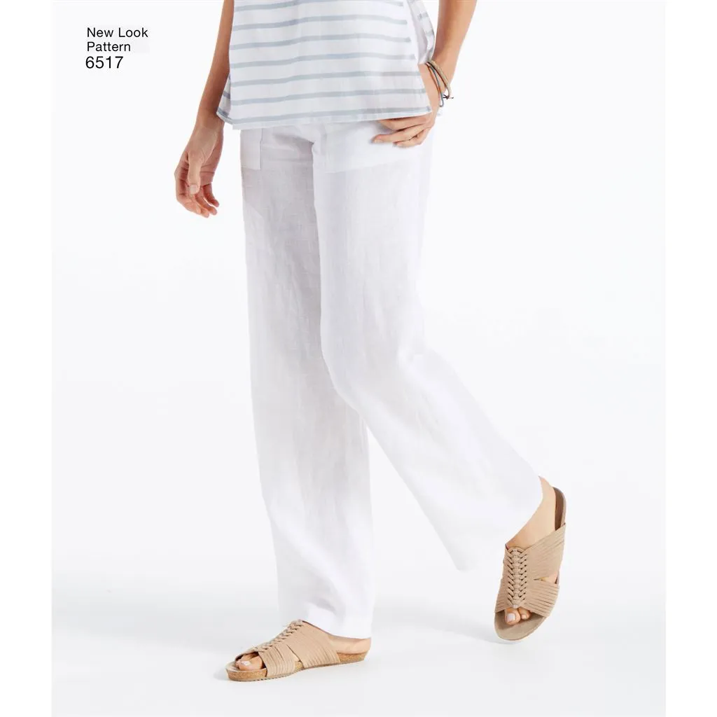 New Look Pattern 6517 Women's   Dress, Tunic, Top, Pants, and Scarf
