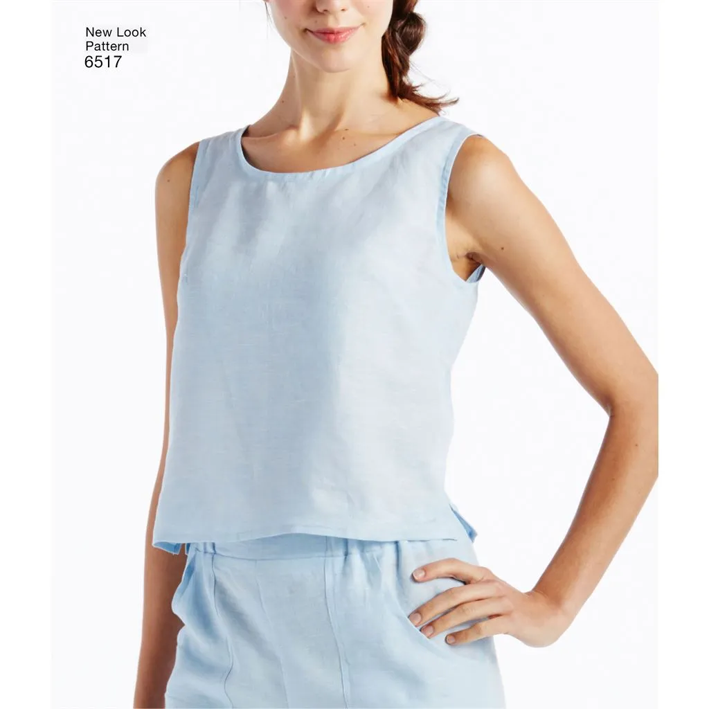 New Look Pattern 6517 Women's   Dress, Tunic, Top, Pants, and Scarf