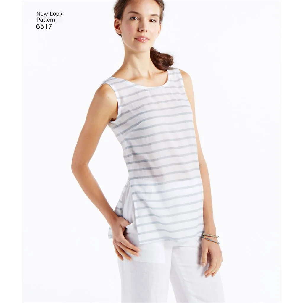 New Look Pattern 6517 Women's   Dress, Tunic, Top, Pants, and Scarf