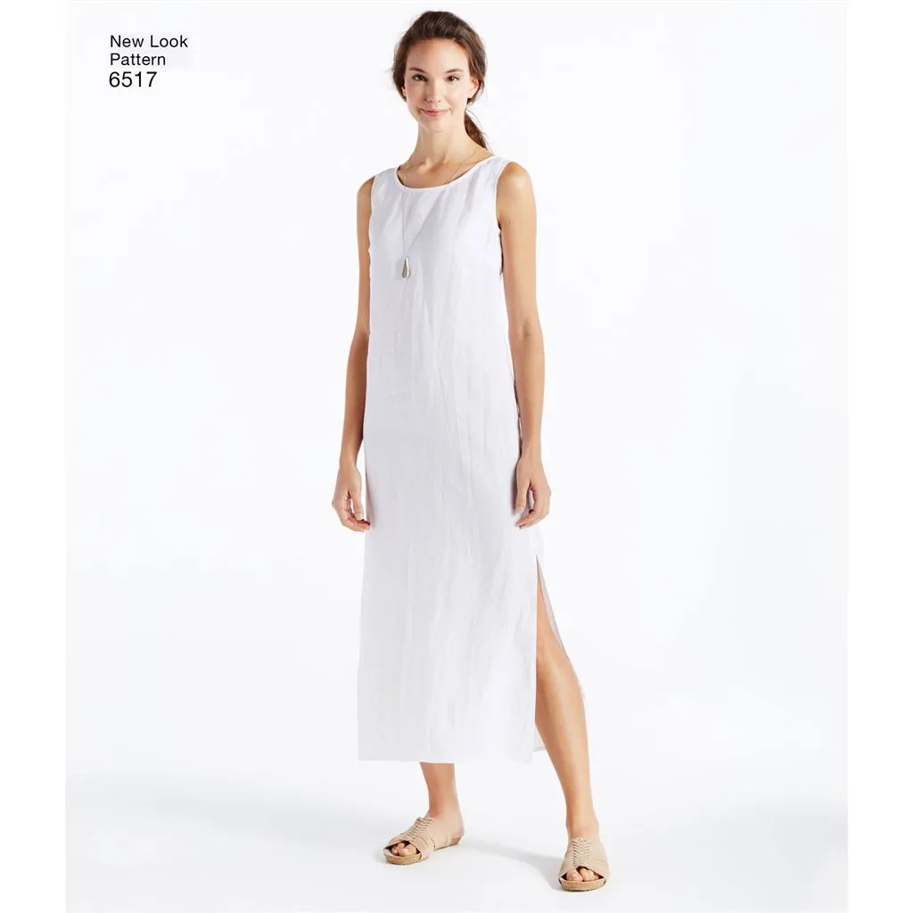 New Look Pattern 6517 Women's   Dress, Tunic, Top, Pants, and Scarf