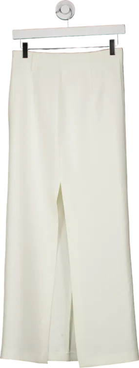 River Island White Wide Leg Trousers UK 8