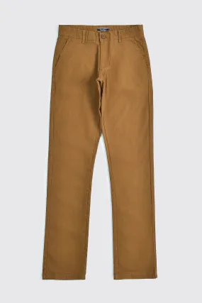 Slim Fit Cotton Pant Dark Brown